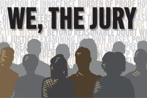 We, The Jury exhibition main artwork and branding feature image