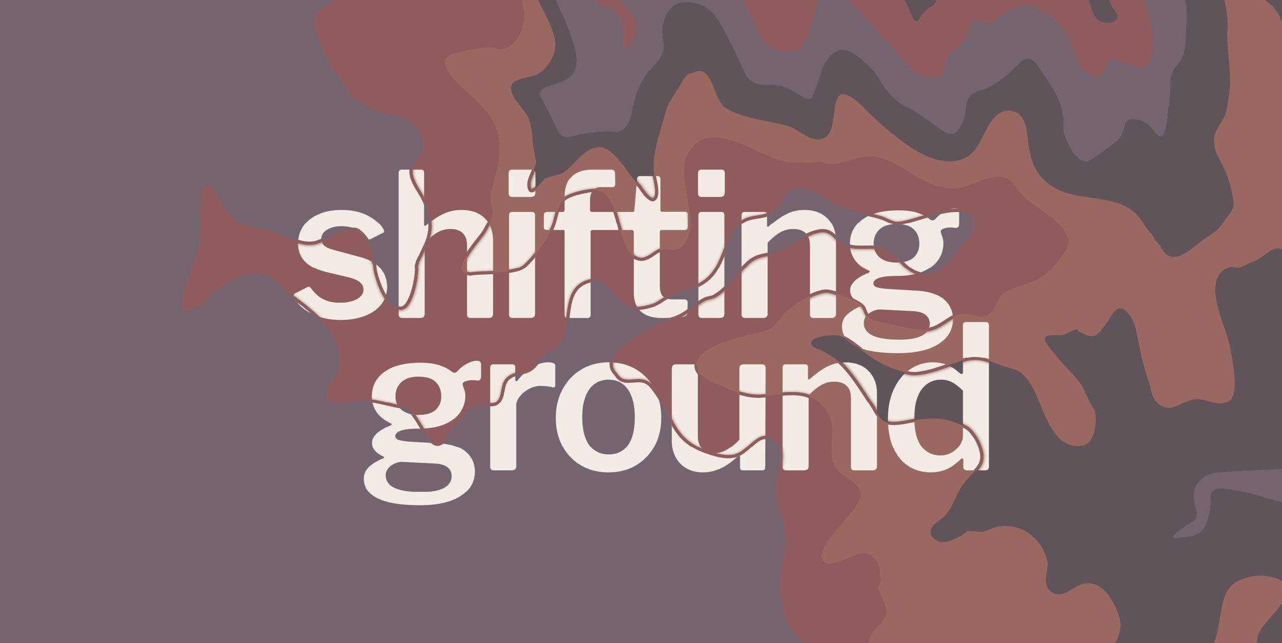 Shifting Ground identity on topographic background