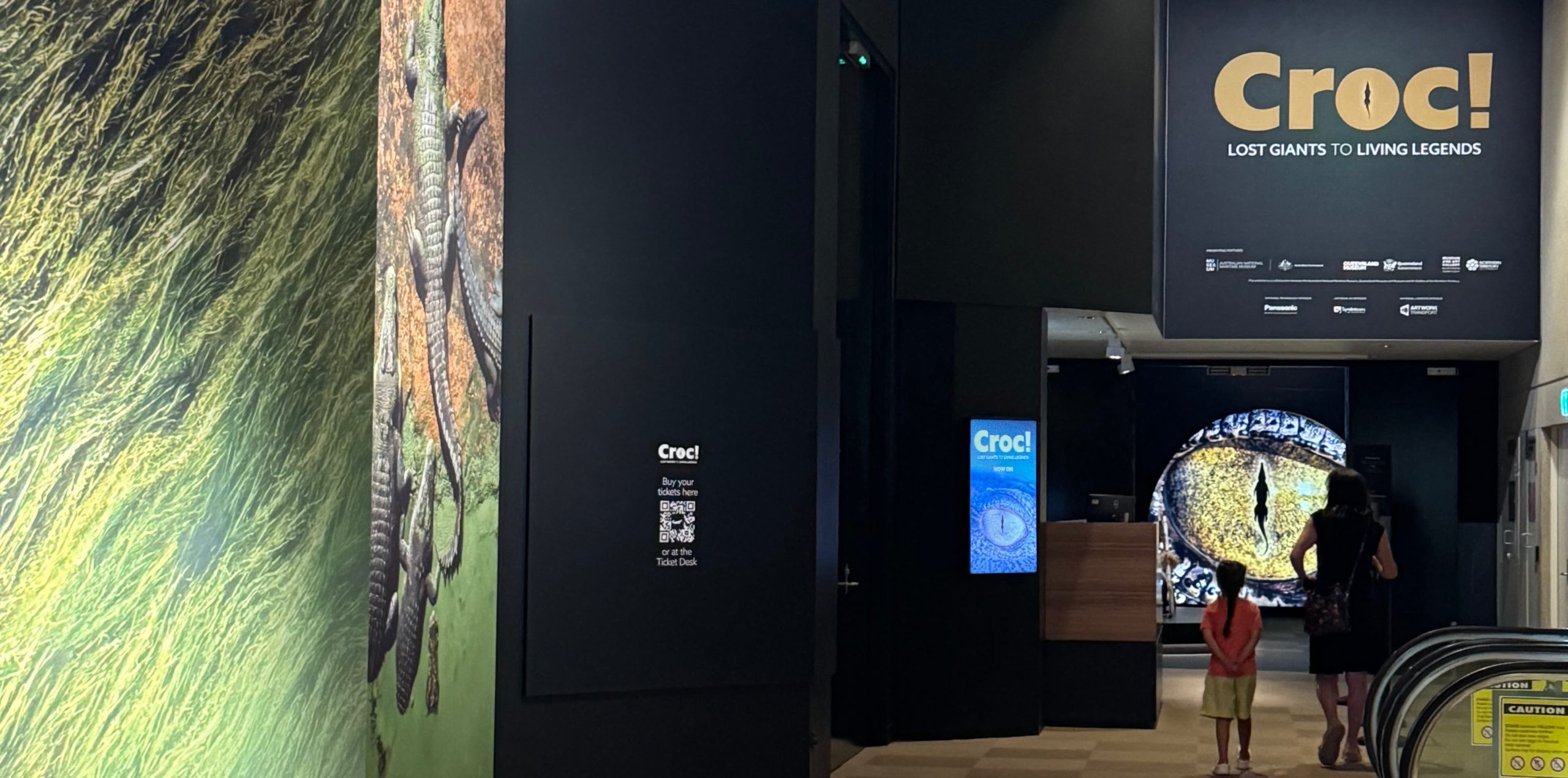 Croc! Lost Giants to Living Legends exhibition entrance area